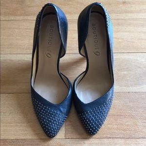 Studded Black Pumps - 5.5